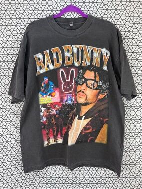 Bad Bunny Graphic Tee - Black - Official Style